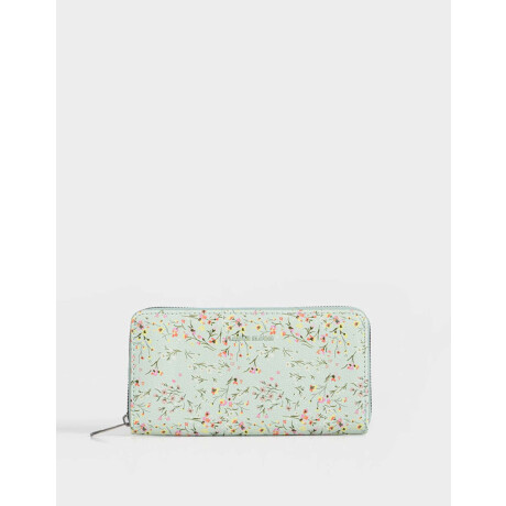 Billetera Fichero Flores Estampado Flores