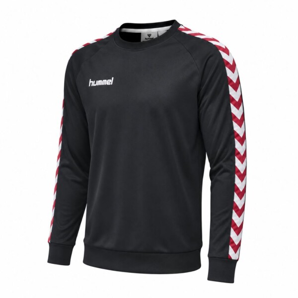 BUZO TIRA TEJIDA UNISEX NEGRO ROJO