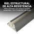 Panel Divisor Separador Ambientes 2,4 x 2,90m + 2 Rieles 3m Gris 1