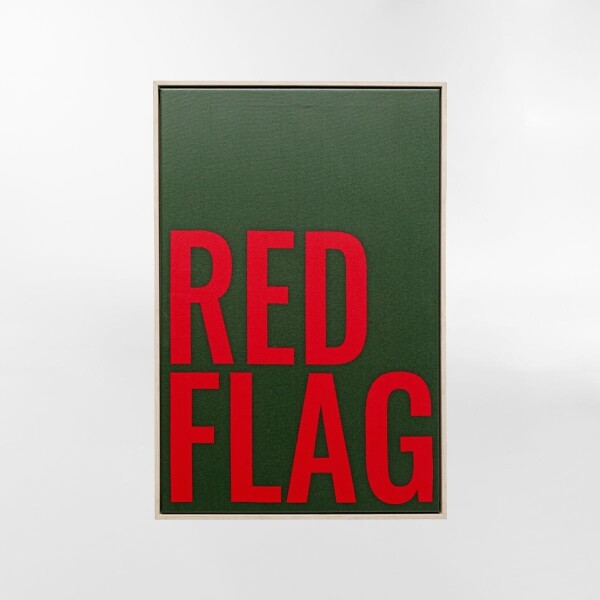 CUADRO RED FLAG ROJO - -