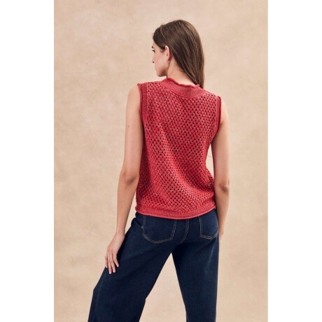 Top Calados Lurex Rojo