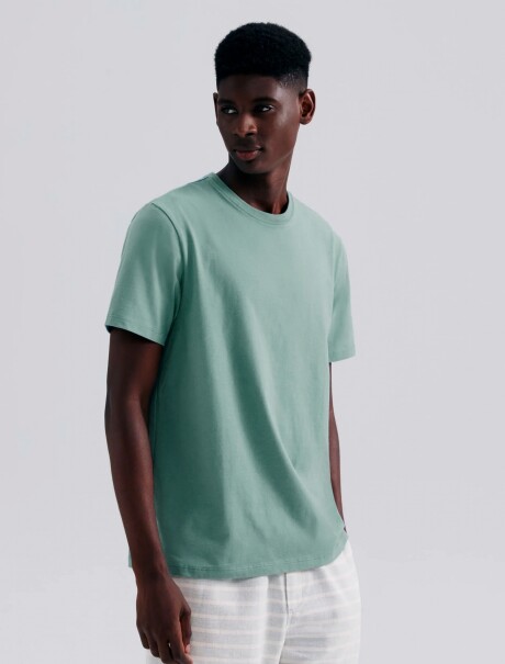 CAMISETA BÁSICA MANGA CORTA VERDE