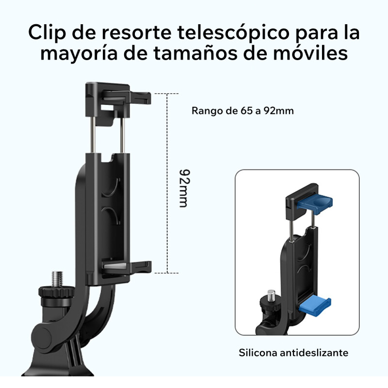 Palo de Selfie Tripode Acero Inoxidable extendible hasta 158 cm Sin Color