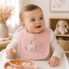 Set x3 baberos hudson baby rosa lila