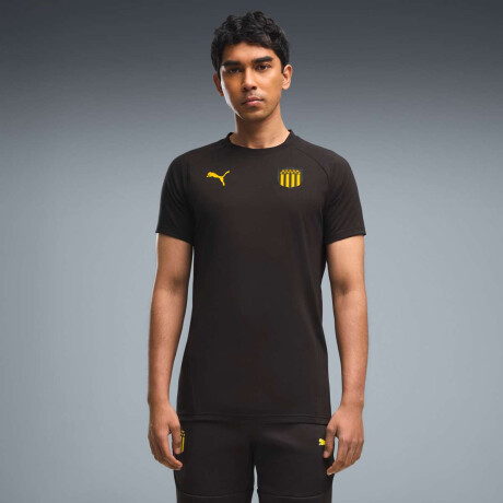 Remera Cap Evostripe Tee de Hombre Negro