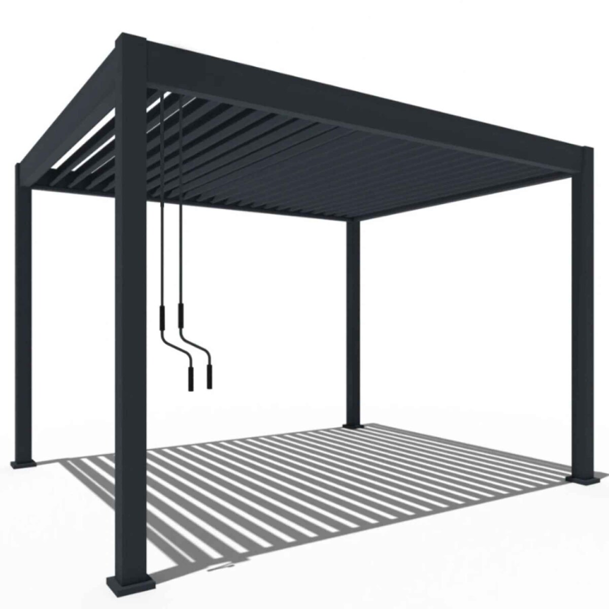 Pérgola Moderna Aluminio Regulable 3x3 Desagüe Incl. Patio 