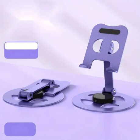 Soporte de metal giratorio para celular o tablet Lila