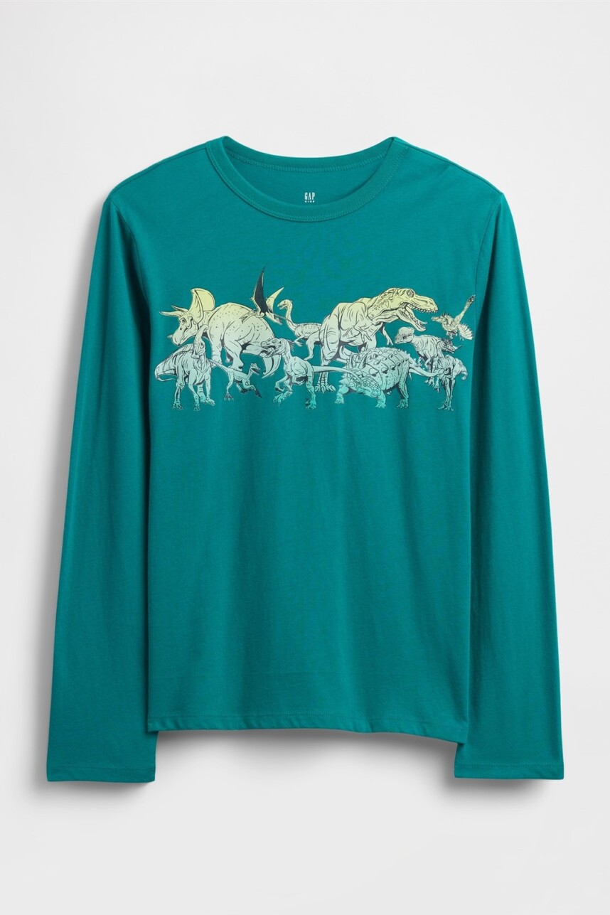 Remera Gráfico Niño Green Dino