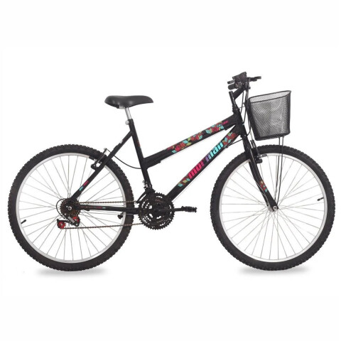 BICICLETA MORMAII RODADO 26 SAFIRA CON CANASTO PRETO Bicicleta Mormaii Rodado 26 Safira Con Canasto Preto