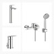 JUEGO DE GRIFERIA LAVATORIO ALTO DUCHA BIDET BRILLO BLEST CROMO