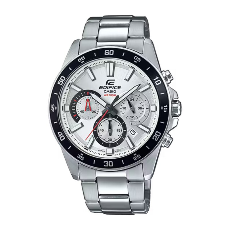 Reloj Casio Edifice EFV570D 7AV para hombre con correa de acero Plateado