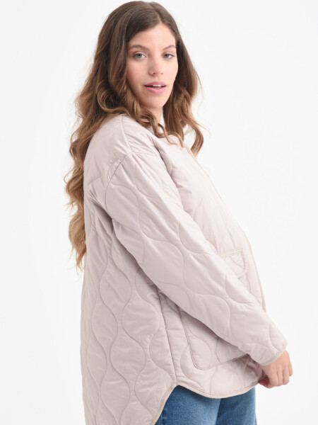 Campera capitoneada Beige