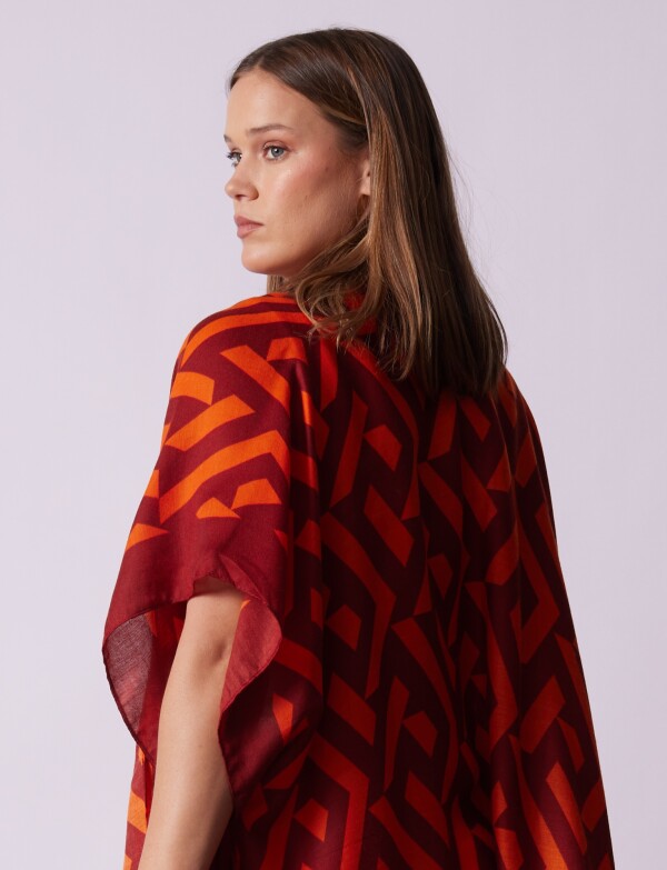 Kimono Printed ANARANJADO/MULTI
