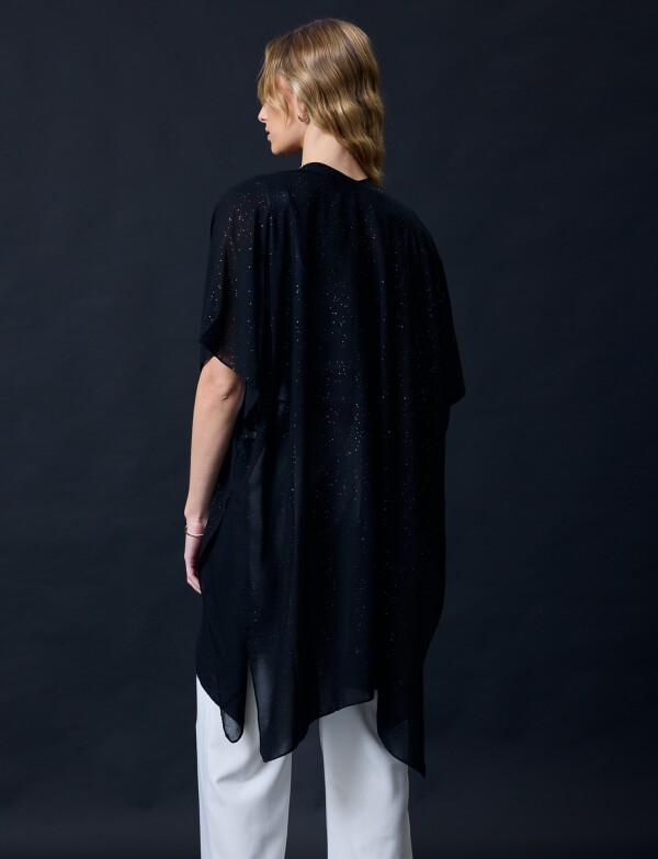 Kimono Noche NEGRO/PLATEADO