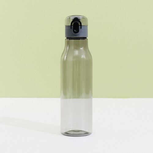 Botella Para Agua Con Tapa Abatible 600ml - Gris Unica