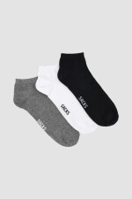 Pack x 3 medias cortas de algodón lisas Variante 44