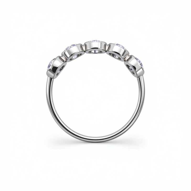 Anillo Óvalos-Plata rodinada-Piedra Topacio azul-AN2025 conpiedra