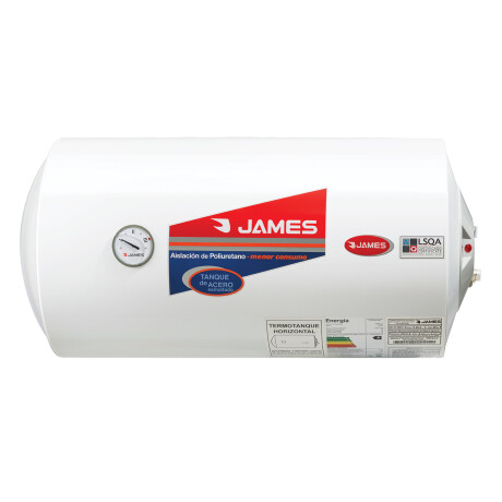 CALEFÓN ACERO HORIZONTAL, 80L 80 LITROS ACERO BLANCO JAMES