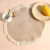 Individual Circular Con Flecos - Beige Individual Circular Con Flecos - Beige