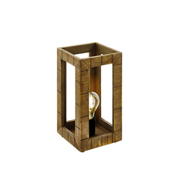 Lámpara de mesa madera y cadena 1XE27 TAKHIRA EG3209