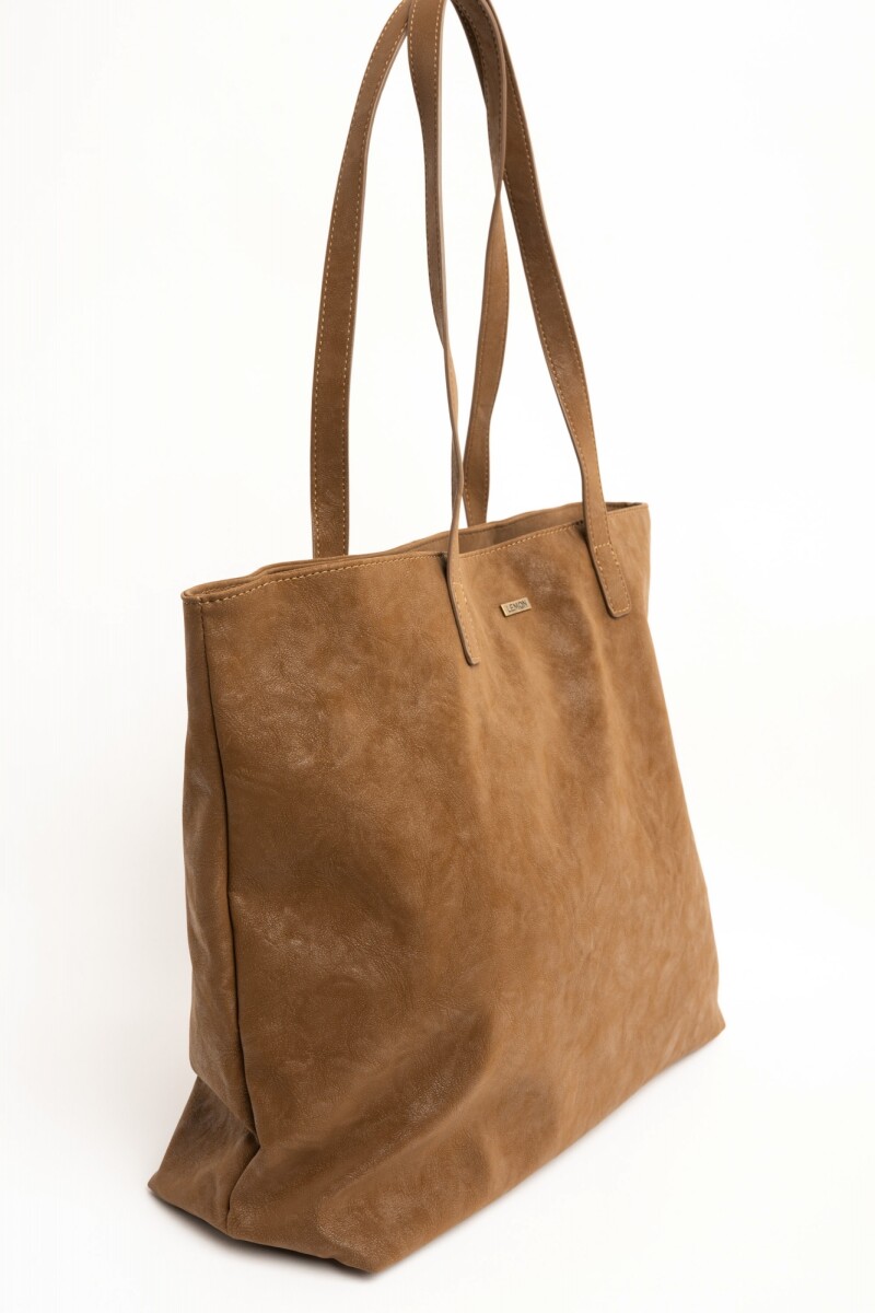 Travel Bag Cuero Vegano Camel