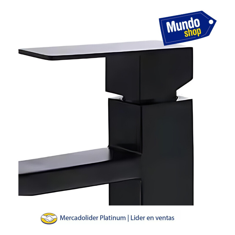 Canilla 18cm Monocomando Mezcladora Para Baño Metal Negro Negro