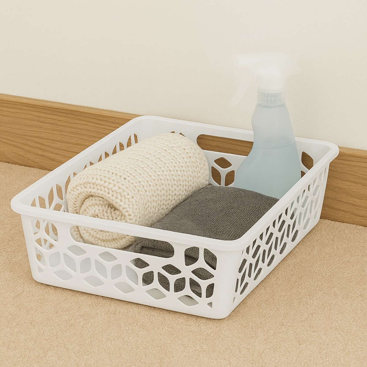 Cesto organizador bajo 9L - BLANCO 