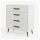 Cómoda Cajonera Padua 4 Cajones Blanca - Blanco