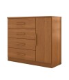 Comoda Zapatera Genova Plus 1 Puerta 4 Cajones Cinamomo