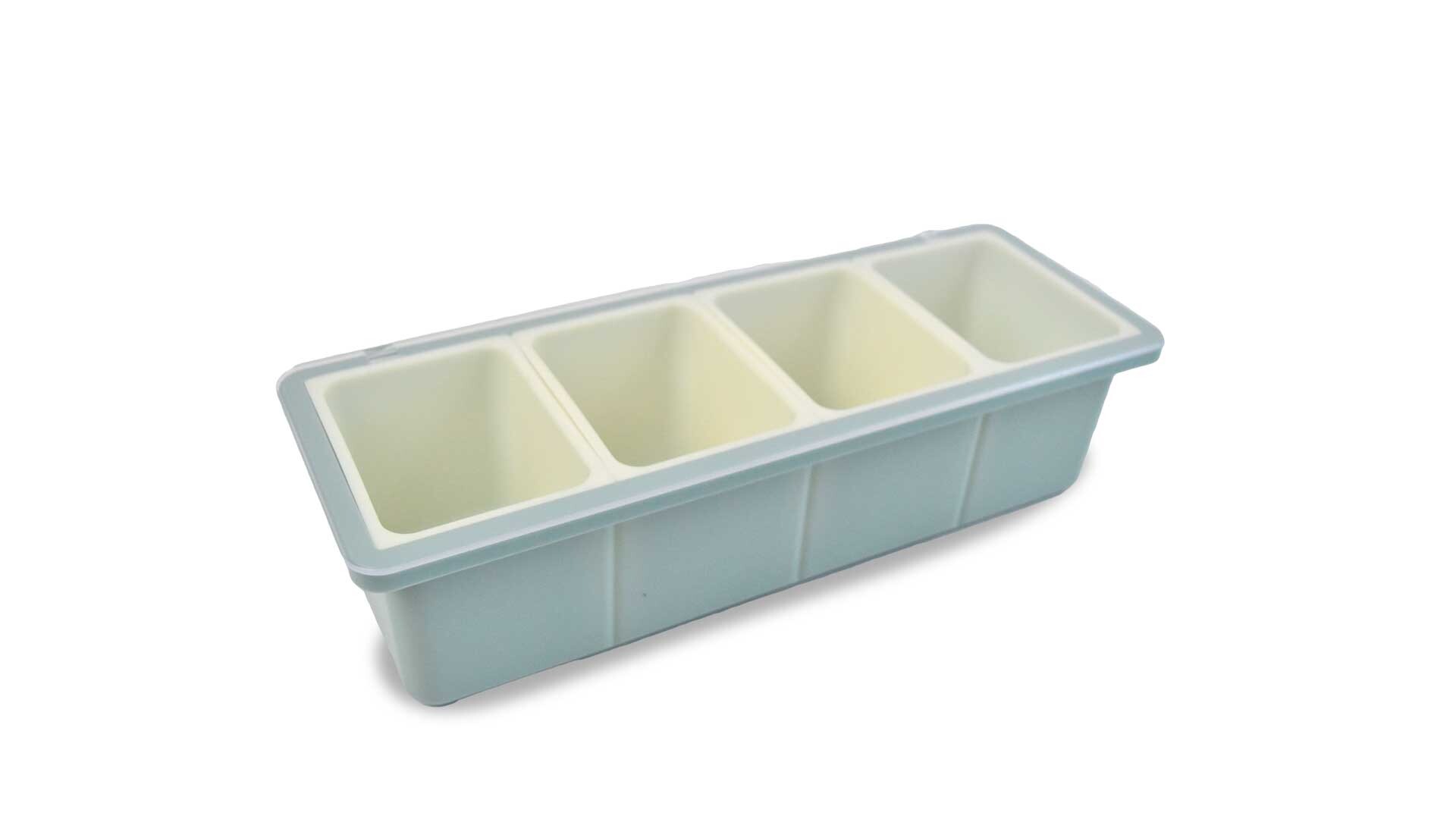 ESPECIERO PLASTICO CON 4 REPARTICIONES 29X10.5X7CM 27642 