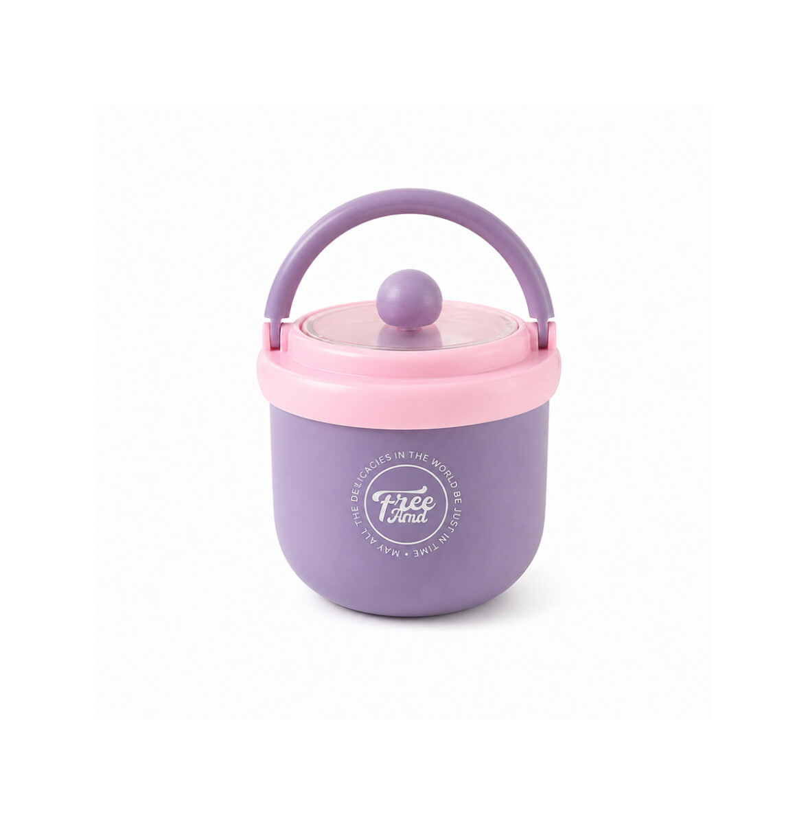 Vianda con cuchara plegable - Lila 
