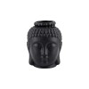 QUEMADOR CERAMICA BUDA NEGRO C/TAPA 9X13CM Unica