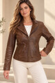 Campera juana Marron brillo