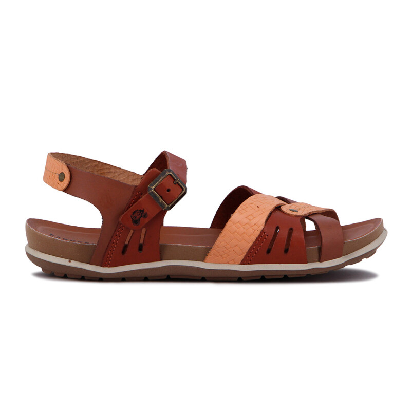 Sandalias De Cuero Mujer Country Tiras Cruzadas Con Hebilla Telha-damasco