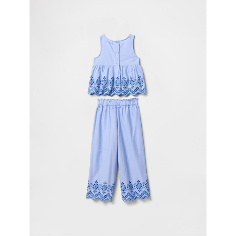 WOVEN TANK X PANT SET BLUE CRYSTAL