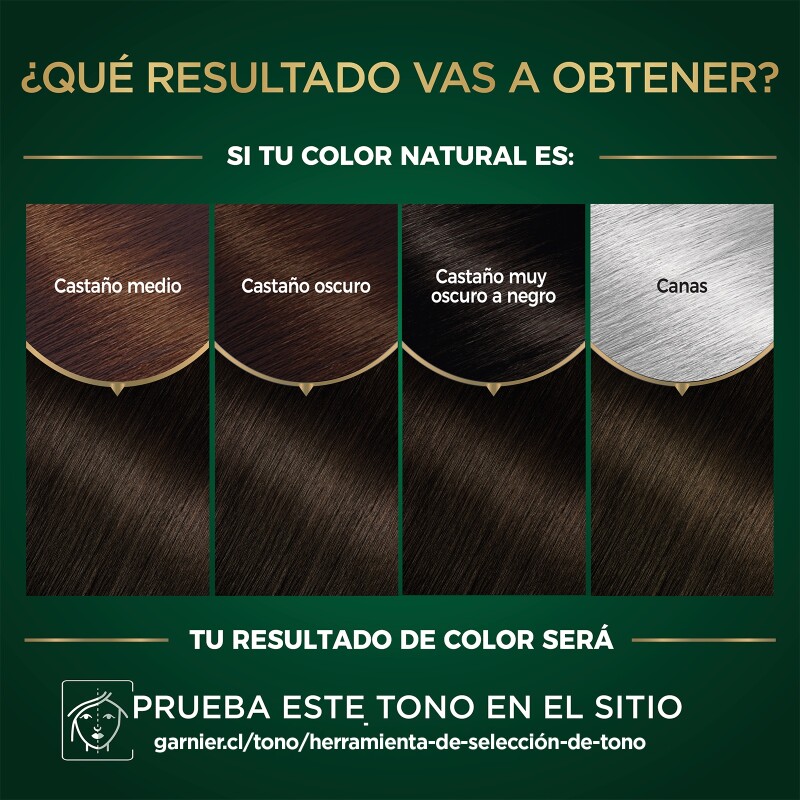 Tinta Garnier Nutrisse Oleos N°4.0 Castaño Tinta Garnier Nutrisse Oleos N°4.0 Castaño