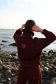 Campera Grunge Bordeaux