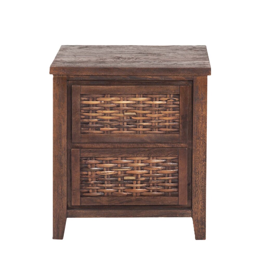 MESA DE LUZ MADERA-DE-MANGO MARRON MARGARA