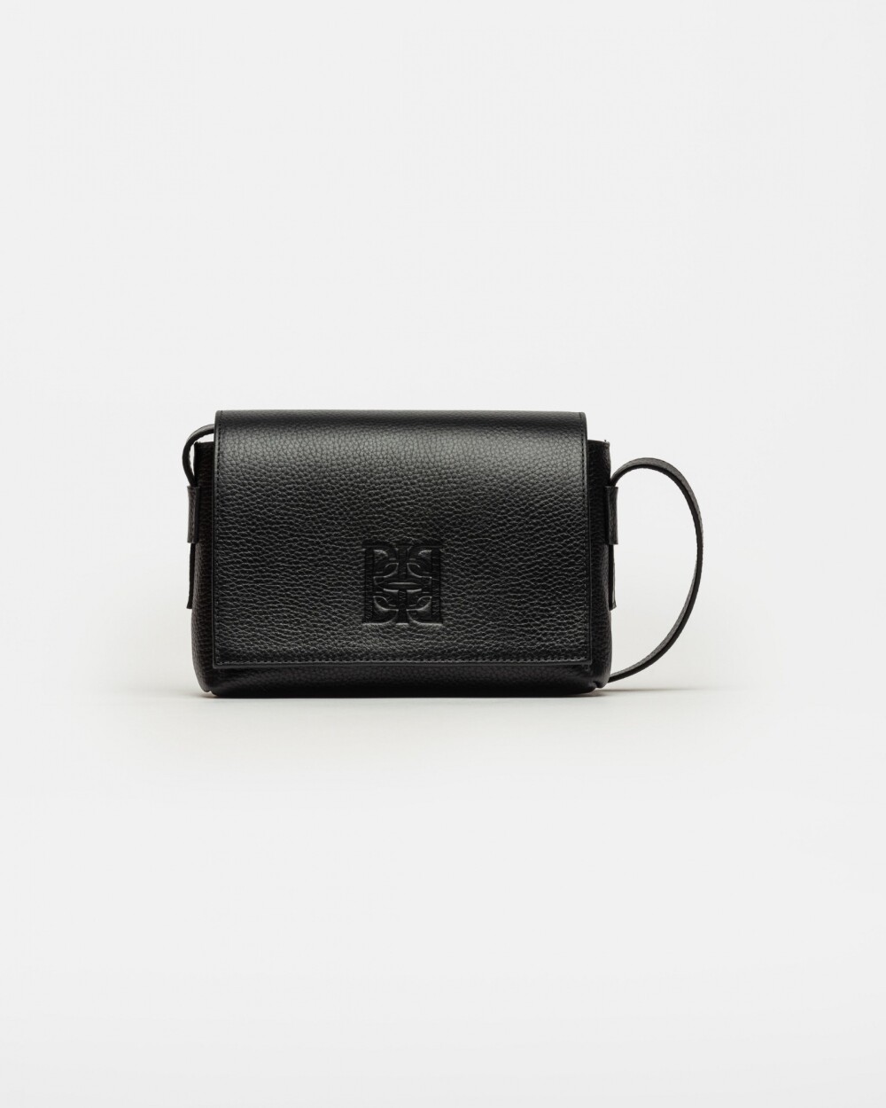 Mini bag Hana en cuero graneado Negro
