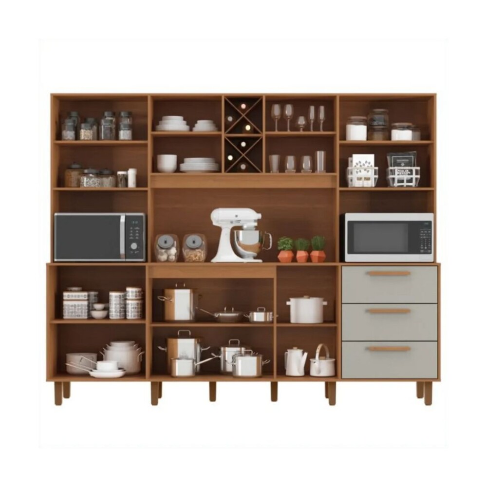 Kit de Cocina - 8 puertas 3 cajones - Apollo Cinamomo/Arena