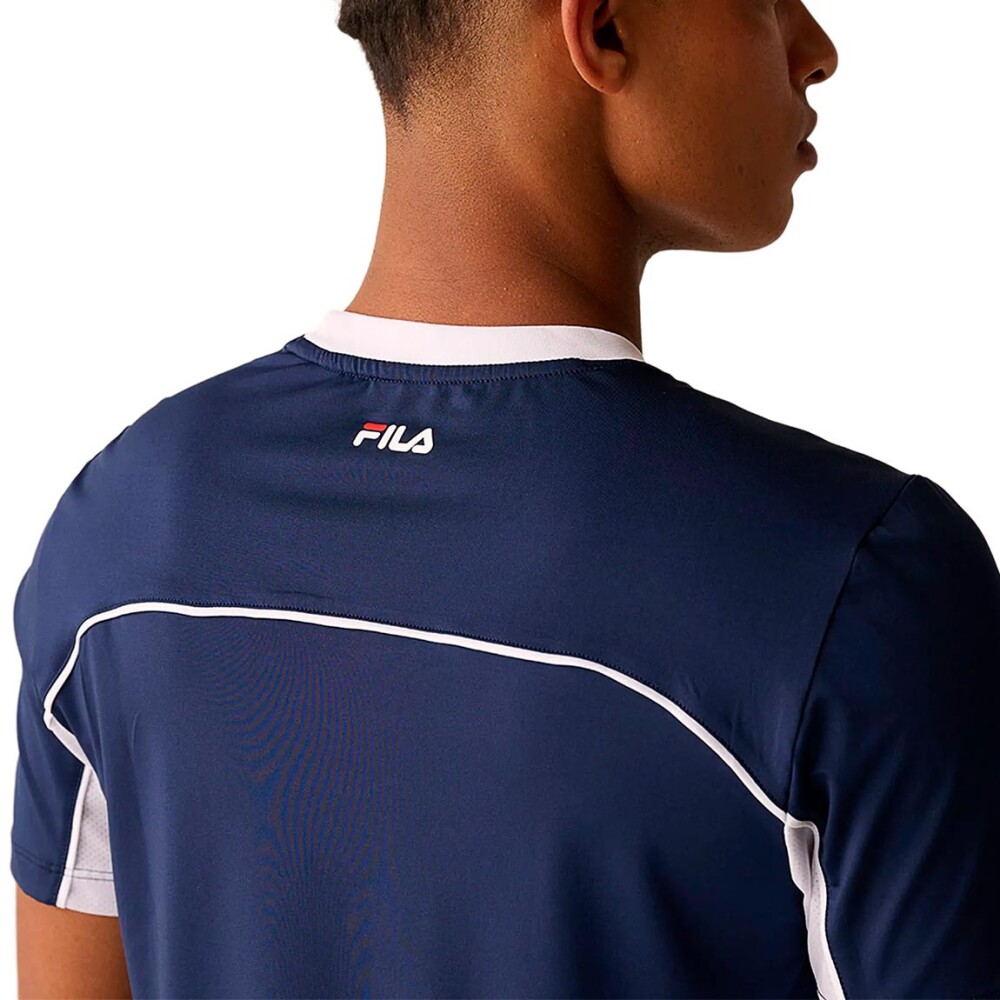 Fila Remera manga corta Backspin sleeve Hombre - Marino/Blanco Marino-Blanco