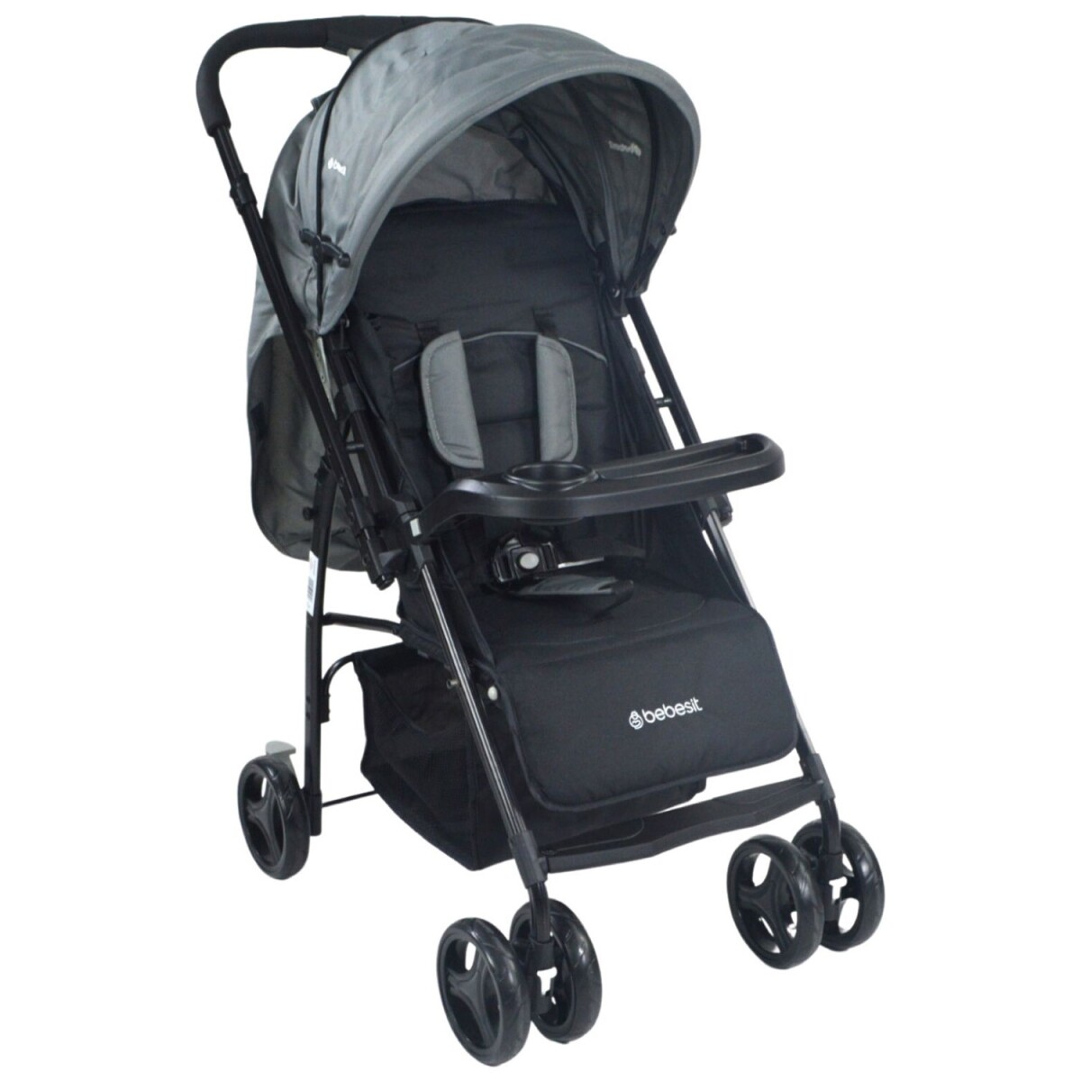 Coche de bebé Bebesit Go Lite con abatido completo tipo cuna - Gris 
