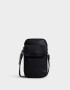 Complemento Marroquinería Color Block Pouch De Cuerina Con Solapa - Negro