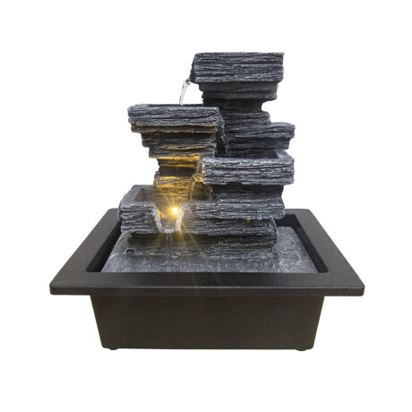 Fuente de agua piedra 4 niveles con luz Fuente de agua piedra 4 niveles con luz