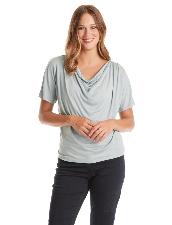 Remera Cuello Volcado VERDE