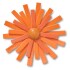Jibbitz Faux Leather Orange Flower Multicolor