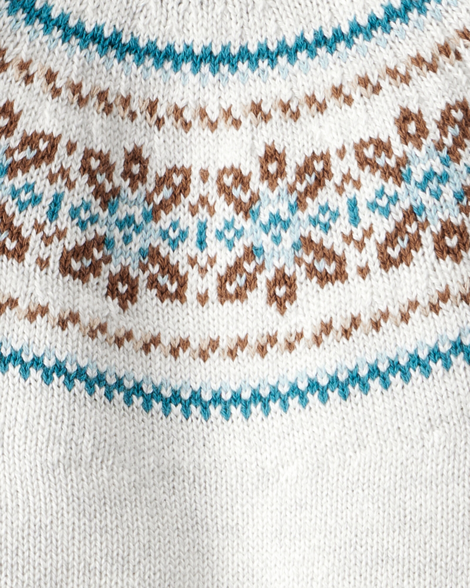 Set dos piezas, pantalón de pana azul y buzo de algodón, diseño fair isle Sin color