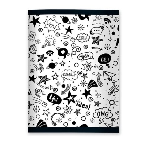 Cuaderno Campus 48 Hojas Liso Diseños en Blanco y Negro