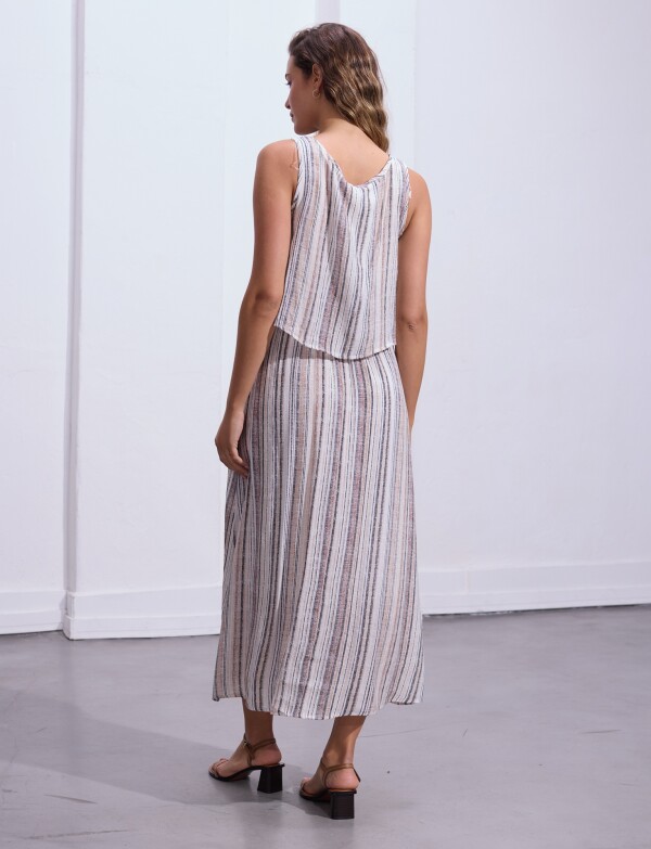 Vestido Maxi Printed MULTI/BEIGE