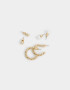 Aros Sets Strass Set De Aros De Metal - Dorado